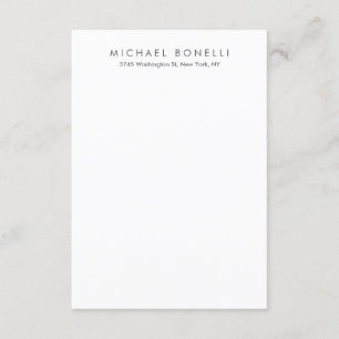 Carte D'accompagnement Simple minimaliste simple élégant blanc moderne