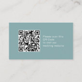 Carte D'accompagnement Simple minimum de code QR turquoise en ligne RSVP (Dos)