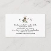 Carte D'accompagnement Simple Mistletoe Holiday QR Code RSVP (Devant)