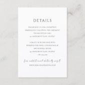 Carte D'accompagnement Simple Modern Elegant Wedding (Devant)