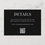 Carte D'accompagnement Simple Modern QR Code Wedding Details (Devant)
