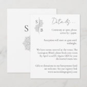 Carte D'accompagnement Simple moderne Boho Monogramme Mandala Mariage (Devant / Derrière)