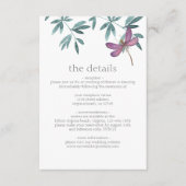 Carte D'accompagnement Simple moderne Dragonfly Greenery Détails du Maria (Devant)