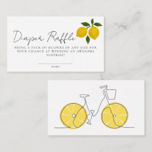 Carte D'accompagnement Simple Moderne Jaune Citron Bicyclette Baby Shower