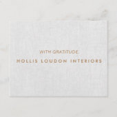 Carte D'accompagnement Simple moderne Linge gris clair "look" (Devant)