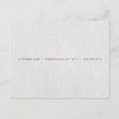 Carte D'accompagnement Simple moderne Linge gris clair "look" (Dos)