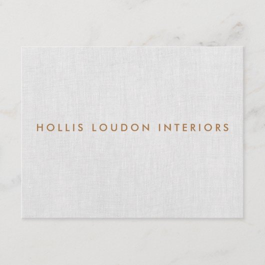 Carte D'accompagnement Simple moderne Linge gris clair "look" (Devant)