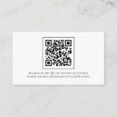 Carte D'accompagnement Simple moderne Mariage QR Code Détails du site web (Dos)