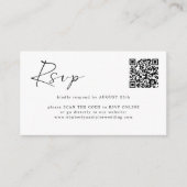 Carte D'accompagnement Simple moderne minimaliste en ligne QR CODE RSVP (Devant)