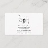 Carte D'accompagnement Simple moderne Neutral Baby Registry QR Codes (Devant)