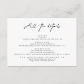 Carte D'accompagnement Simple moderne noir et blanc Tous les détails (Devant)