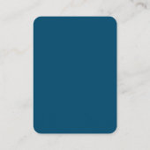 Carte D'accompagnement Simple moderne Ocean Blue Détails Mariage QR Code (Dos)
