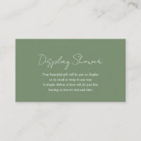 Simple moderne Sage Green Baby Display Douche