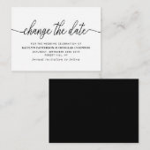 Carte D'accompagnement Simple Modification De Script La Date (Devant / Derrière)