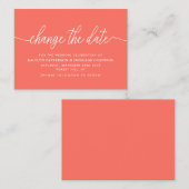 Carte D'accompagnement Simple Modification De Script La Date (Devant / Derrière)