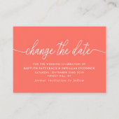 Carte D'accompagnement Simple Modification De Script La Date (Devant)