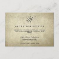 Simple Monogram | Détails de réception sur papier