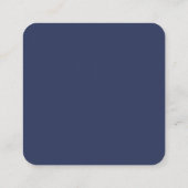 Carte D'accompagnement Simple Navy Blue Script Mariage Détails QR Code (Dos)