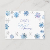 Carte D'accompagnement Simple Noël Blue Snowflake Raffin de couche (Dos)