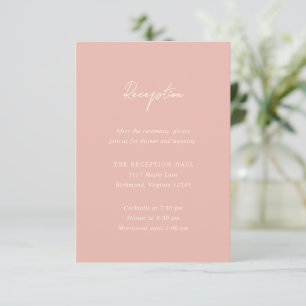 Carte D'accompagnement Simple Pêche Mariage moderne