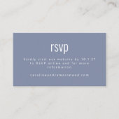 Carte D'accompagnement Simple Periwinkle Moderne Typographie Mariage RSVP (Devant)