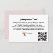 Carte D'accompagnement Simple QR Code Honeymoon Fund Demander un Mariage (Devant / Derrière)