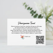 Carte D'accompagnement Simple QR Code Honeymoon Fund Demander un Mariage (Debout devant)