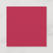 Carte D'accompagnement Simple QR Code Magenta Mariage RSVP (Dos)