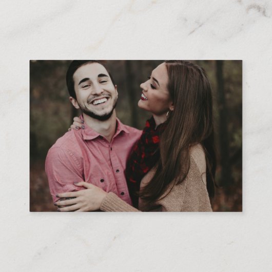 Carte D'accompagnement Simple QR Code Photo Mariage moderne (Dos)