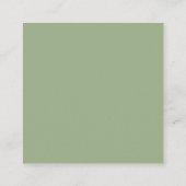 Carte D'accompagnement Simple QR Code Sage Vert Mariage RSVP Enceinte C (Dos)