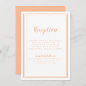 Carte D'accompagnement Simple Réception De Mariage Moderne De Pêche Tradi (Devant / Derrière)