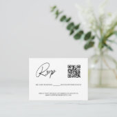Carte D'accompagnement Simple reserved seat QR CODE rsvp wedding website (Debout devant)