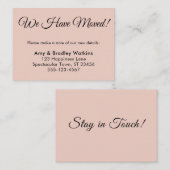 Carte D'accompagnement Simple, rose vif Nous avons déplacé le changement (Devant / Derrière)