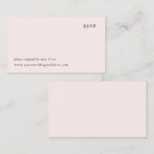 Carte D'accompagnement Simple rougissent le mariage rose | RSVP en ligne (Devant / Derrière)
