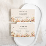 Carte D'accompagnement Simple Rustic Fall Beige Mariage Website<br><div class="desc">Ce Simple Rustic Fall Beige Mariage Website Enfermer Card design dispose d'une palette de base neutre intemporelle de beige et d'or avec des ornements colorés délicatement muets de branches dorées et de beaux floraux d'automne avec des feuilles en rouge, cuivre, rose poussiéreux, orange brûlé, terre cuite, et la couleur pleine...</div>