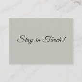 Carte D'accompagnement Simple, Sage Green Nous avons changé d'adresse (Dos)