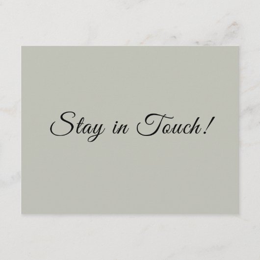 Carte D'accompagnement Simple Sage Green Nous avons déménagé Changement d (Dos)