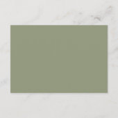 Carte D'accompagnement Simple Sage Vert et blanc Modernité Calligraphie (Dos)