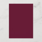 Carte D'accompagnement Simple Script Bourgogne Code QR RSVP Mariage (Dos)
