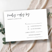 Carte D'accompagnement Simple Script Calligraphy Wedding