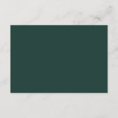 Carte D'accompagnement Simple Script Forest Green Réception de Mariage (Dos)