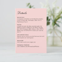 Simple Script Joli Rose Mariage Petit Vertical
