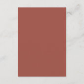 Carte D'accompagnement Simple Script Rust QR Code Réponse Mariage RSVP (Dos)