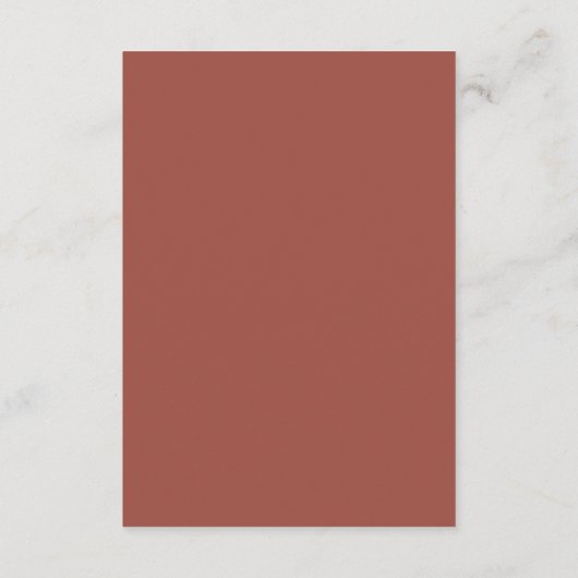 Carte D'accompagnement Simple Script Rust QR Code Réponse Mariage RSVP (Dos)