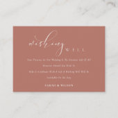 Carte D'accompagnement Simple Script Terracotta Rust Mariage Weu Bien (Devant)