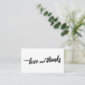 Carte D'accompagnement Simple Script Typographie Amour & Remerciements Ca (Debout devant)