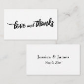 Carte D'accompagnement Simple Script Typographie Amour & Remerciements Ca (Devant / Derrière)