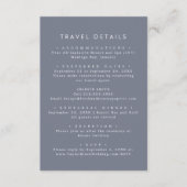 Carte D'accompagnement Simple Slate Destination Wedding Détail du voyage (Devant)