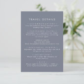 Carte D'accompagnement Simple Slate Destination Wedding Détail du voyage (Debout devant)