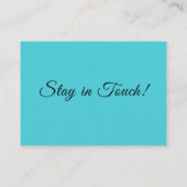 Carte D'accompagnement Simple Turquoise Nous avons déplacé le changement  (Dos)